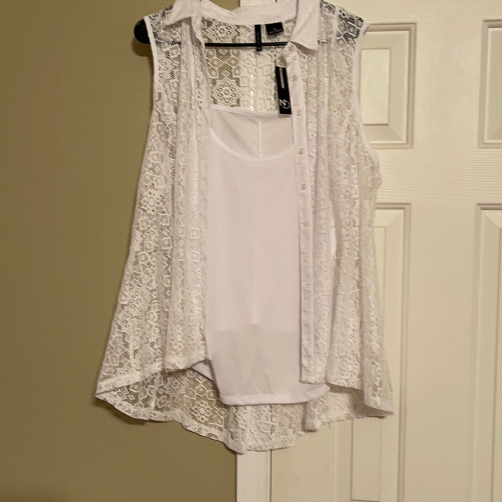 New Directions white blouse